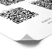 3 in één QR-codes Bar Menu Programma Script Bruilo Poster (Hoek)