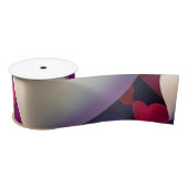 3"in satin Ribbon pink, tes & grey print Satijnen Lint (Spoel)