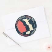 3 in Sticker- Blad van 6 Ronde Sticker (Envelop)