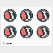 3 in Sticker- Blad van 6 Ronde Sticker (Vel)