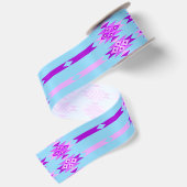 3 Inch Desert Diamonds op Blauw Satijnen Lint (Achterkant)