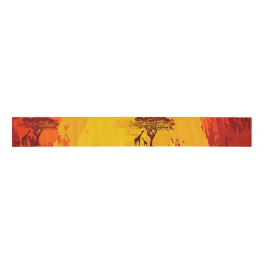 3-inch Grosgrain Ribbon African Safari Giraffe Sun Grosgrain Lint (Voorkant)