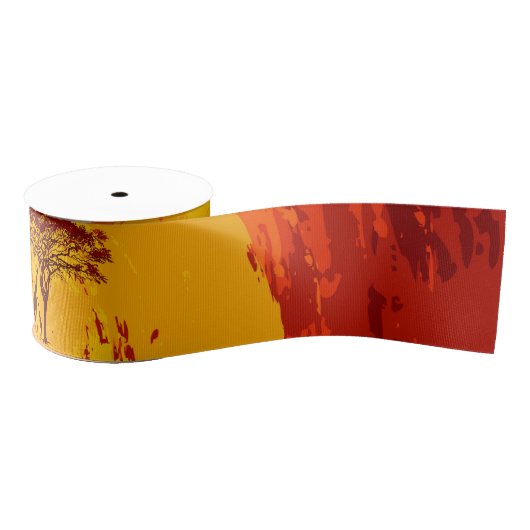 3-inch Grosgrain Ribbon African Safari Giraffe Sun Lint (Spoel)