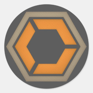 3-INCH HEX LOGO-STICKER DEM RONDE STICKER