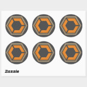 3-INCH HEX LOGO-STICKER DEM RONDE STICKER (Vel)