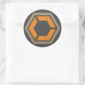 3-INCH HEX LOGO-STICKER DEM RONDE STICKER (Tas)