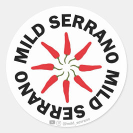 3-inch lichte Serrano-Stickers Ronde Sticker