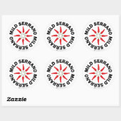 3-inch lichte Serrano-Stickers Ronde Sticker (Vel)