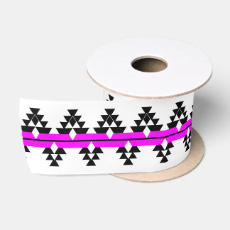 3 Inch Native Woven Stories - Roze - Satijnen Lint