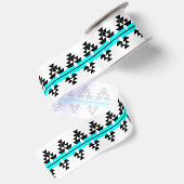 3 Inch Native Woven Stories - Turquoise -   Satijnen Lint (Achterkant)