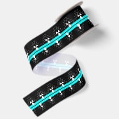 3 Inch Native Woven Stories - Turquoise - Satijnen Lint (Achterkant)