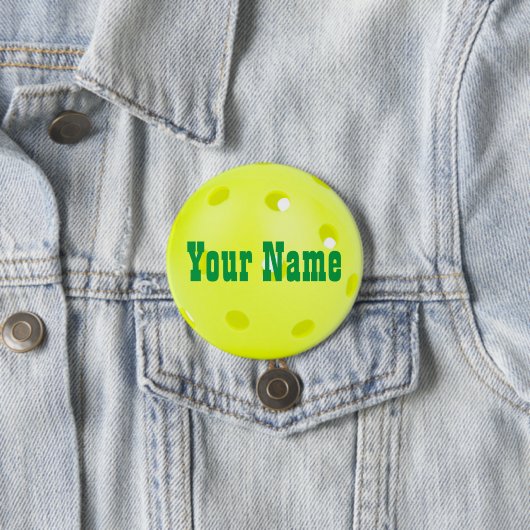 3-inch Pickleball Name Tag Button (In situ)