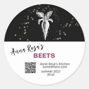 *~* 3-inch QR AP30-BEETTEN - GEDEHYDRATEERD KANNEN Ronde Sticker