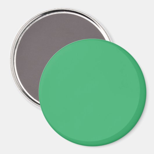 3 inch Ronde Fridge Magnet: Middelgroot Zee Groen. Magneet (Voorkant / Achterkant)