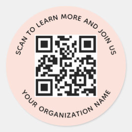 3 inch ronde QR-code stickers op maat bedrijf perz