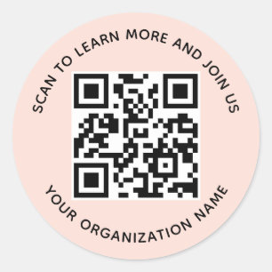 3 inch ronde QR-code stickers op maat bedrijf perz