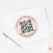 3 inch ronde QR-code stickers op maat bedrijf perz (Envelop)