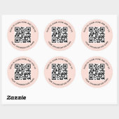 3 inch ronde QR-code stickers op maat bedrijf perz (Vel)