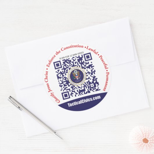 3-inch ronde Sticker (6 per vel) (Envelop)