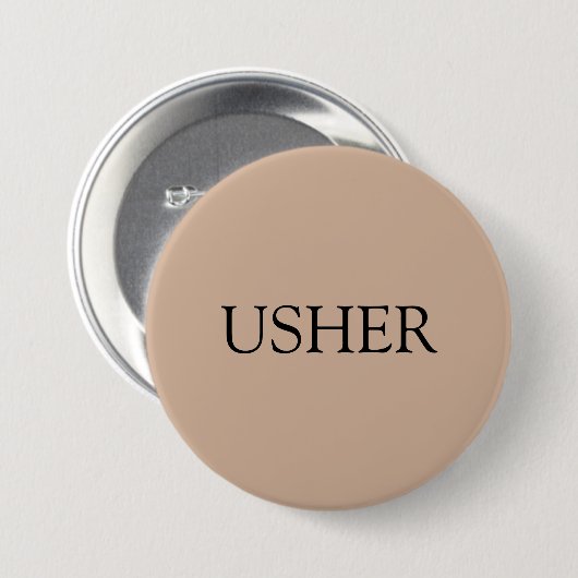 3-inch ronde Usher-pin Button 7,6 Cm (Voorkant /achterkant)