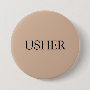 3-inch ronde Usher-pin Button 7,6 Cm