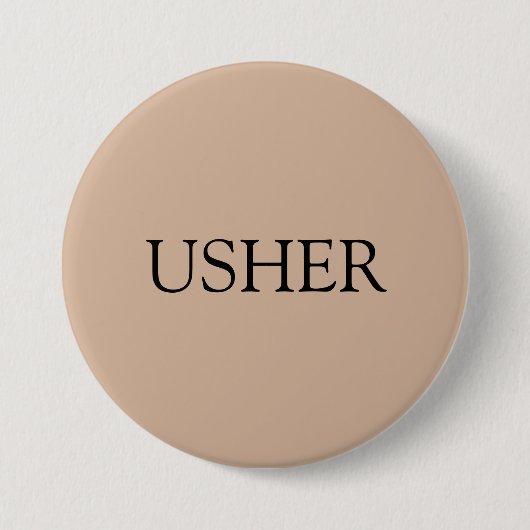3-inch ronde Usher-pin Ronde Button 7,6 Cm (Voorkant)