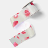 3 inch satijnen lint bloemblad print (Achterkant)