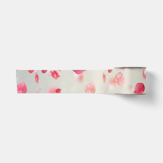 3 inch satijnen lint bloemblad print (Voorkant)