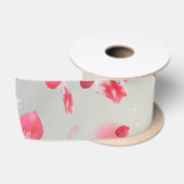 3 inch satijnen lint bloemblad print (Spoel)