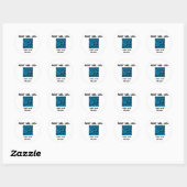 3 inch square stickers. Sheet of 6. Ronde Sticker (Vel)