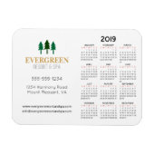 3-inch x 4-inch Visitekaartje 2019 jaarrooster Magneet (Horizontaal)