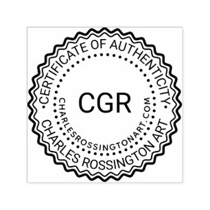 3 Initiaal Certificaat van Echtheid #6 Naam URL Zelfinktende Stempel