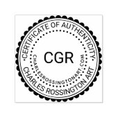 3 Initiaal Certificaat van Echtheid #7B Naam URL Zelfinktende Stempel (Design)