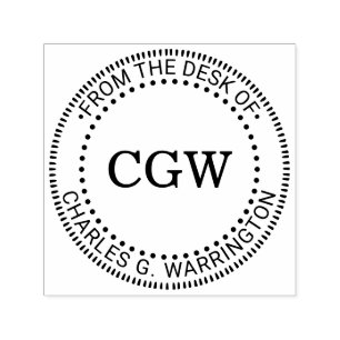 3 Initiaal Letter Monogram 71 Van de balie van Naa Zelfinktende Stempel