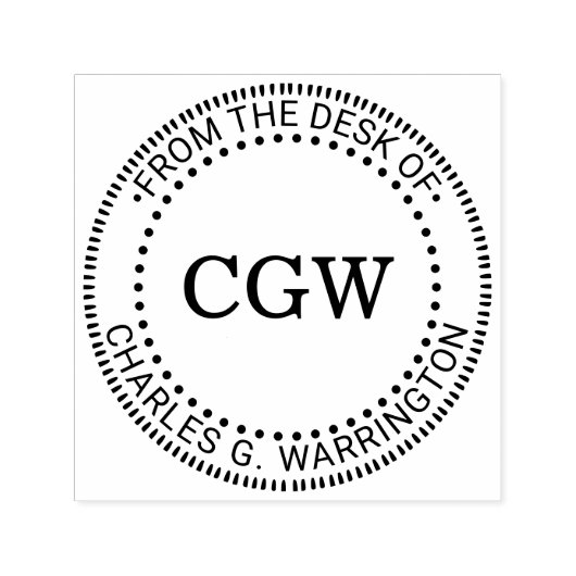 3 Initiaal Letter Monogram 71 Van de balie van Naa Zelfinktende Stempel (Design)