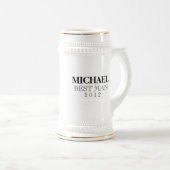 3 initiaal letter monogram bachelor bier stein mok (Voorkant rechts)