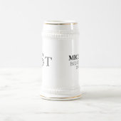 3 initiaal letter monogram bachelor bier stein mok (Center)