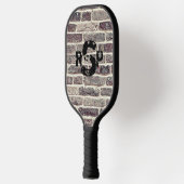 3 Initiaal Letter Monogram Brick Wall verhit Pickleball Paddle (Links)