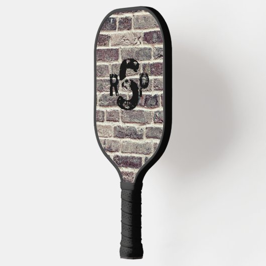 3 Initiaal Letter Monogram Brick Wall verhit Pickleball Paddle (Links)