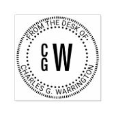 3 Initiaal Letter Monogram Bx Van de balie van Naa Zelfinktende Stempel (Design)