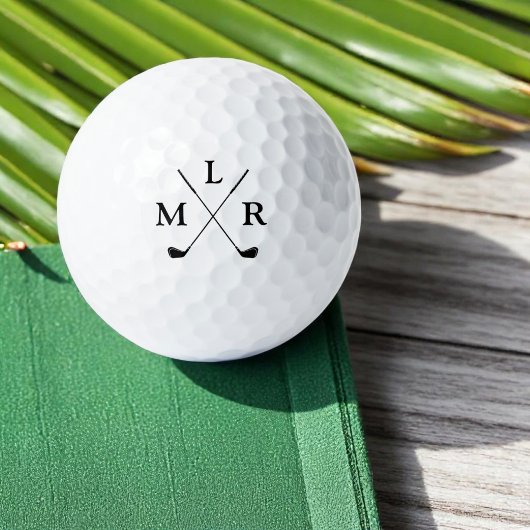 3 Initiaal letters gepersonaliseerd monogram Golfballen