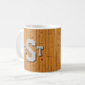 3 Initiaal Monogram houten wand Koffiemok (Voorkant links)