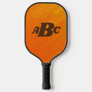 3 Initiaal Monogram Letter Oranje Geel Geel Graad Pickleball Paddle