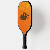 3 Initiaal Monogram Letter Oranje Geel Geel Graad Pickleball Paddle (Links)