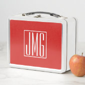 3 Initiaal Monogram | Rood & Wit (of doe-het-zelf  (In situ)