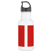 3 Initiaal Monogram | Rood & Wit (of doe-het-zelf  Waterfles (Achterkant)