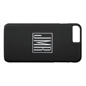 3 Initiaal Monogram | Zwart & Wit (of doe-het-zelf Case-Mate iPhone Case (Achterkant (Horizontaal))