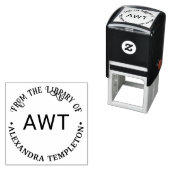 3 Initial Monogram From the library of Book Name P Zelfinktende Stempel (In situ)