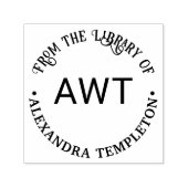 3 Initial Monogram From the library of Book Name P Zelfinktende Stempel (Design)