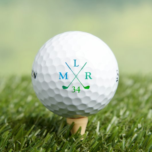 3 Initialen gepersonaliseerd cool monogram Golfballen (Insitu Shirt)